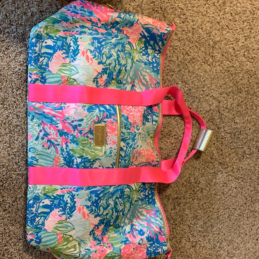 Lilly Pulitzer Fished My Wish Large Duffel Bag